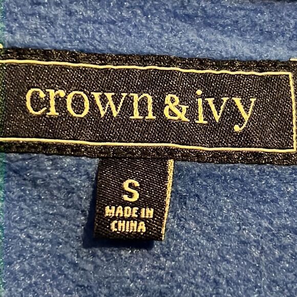 NWT Crown & Ivy Snowflake Fleece 3/4 Zip Pullover - Size Small - Picture 7 of 9